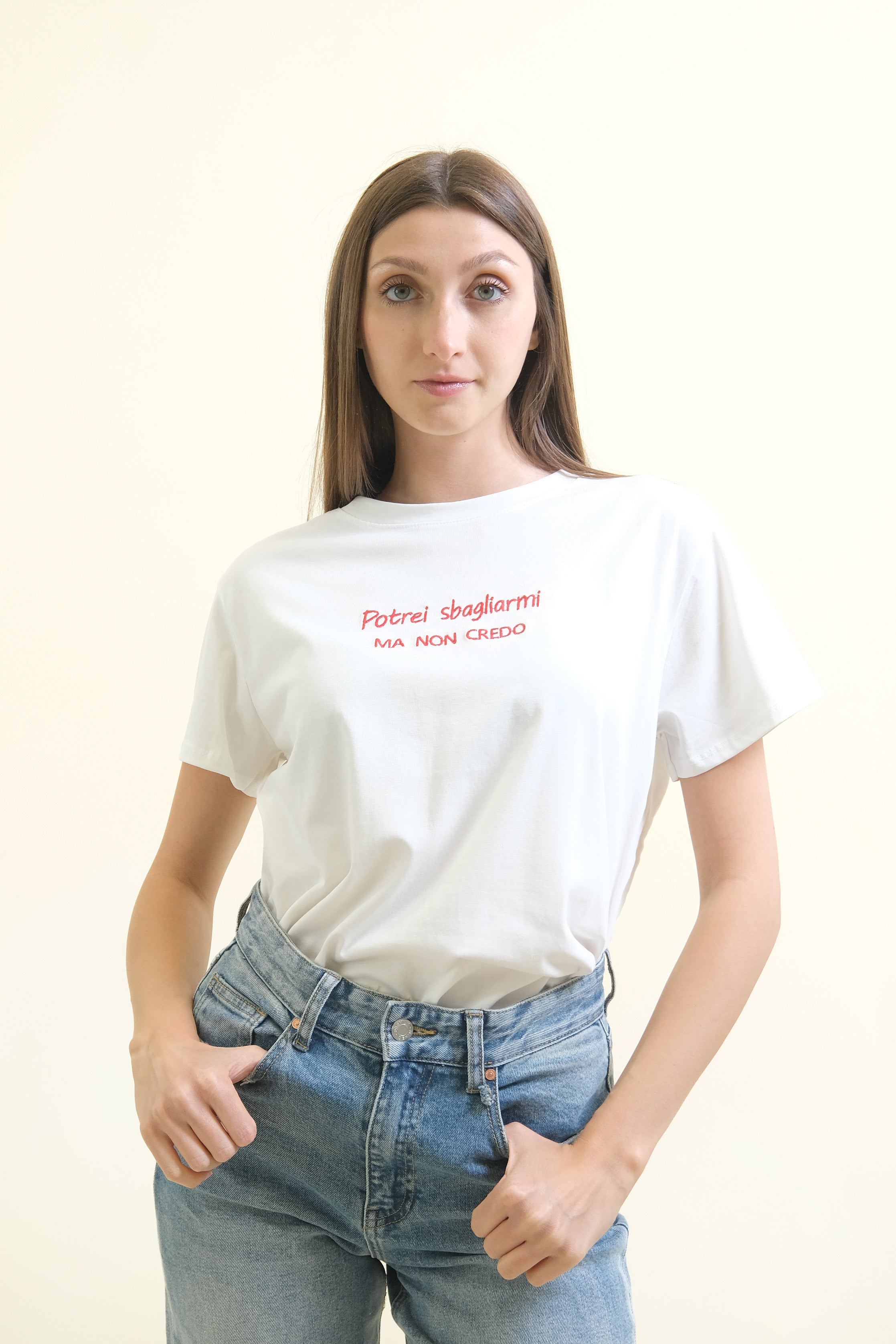 T-SHIRT “POTREI SBAGLIARMI MA NON CREDO”