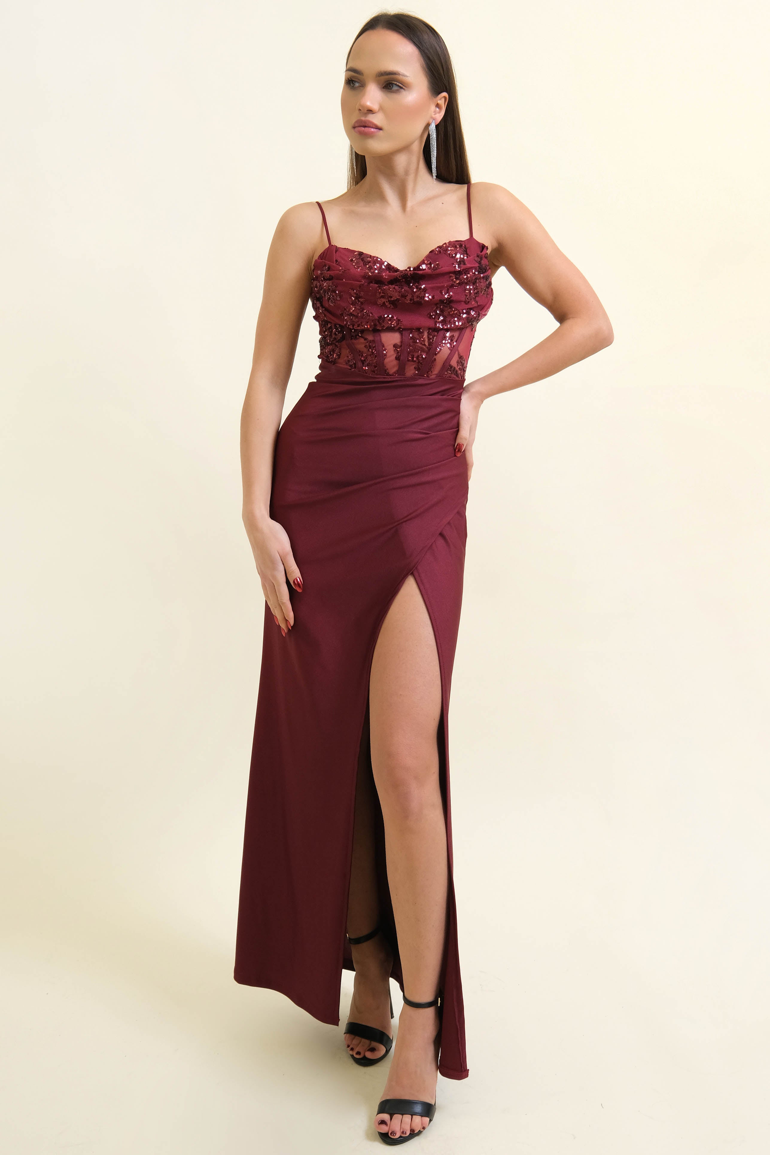 VESTITO FLOREAL SEQUINN