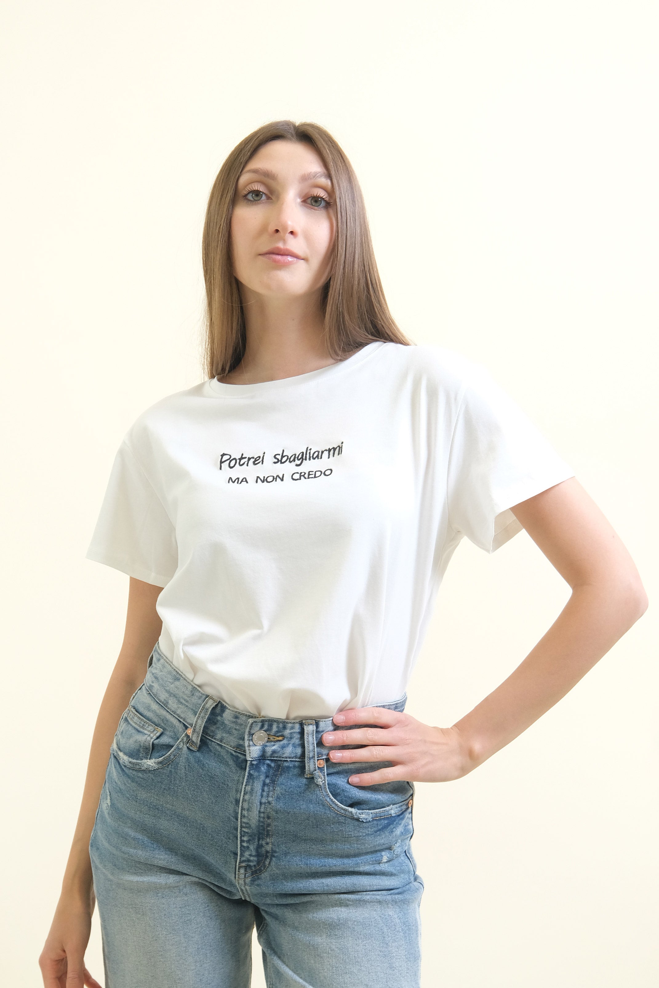 T-SHIRT “POTREI SBAGLIARMI MA NON CREDO”