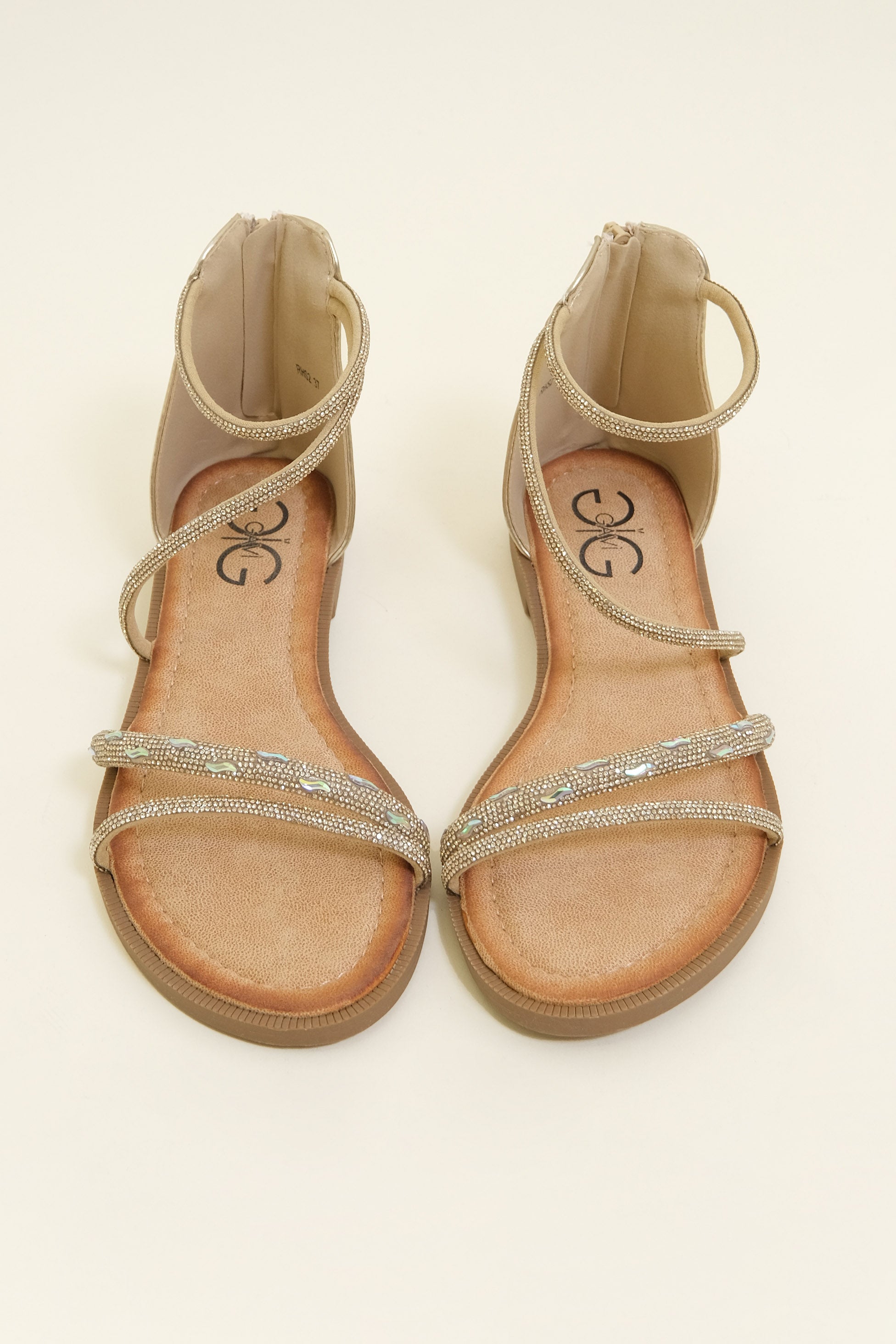 SANDALI FLAT STRASS
