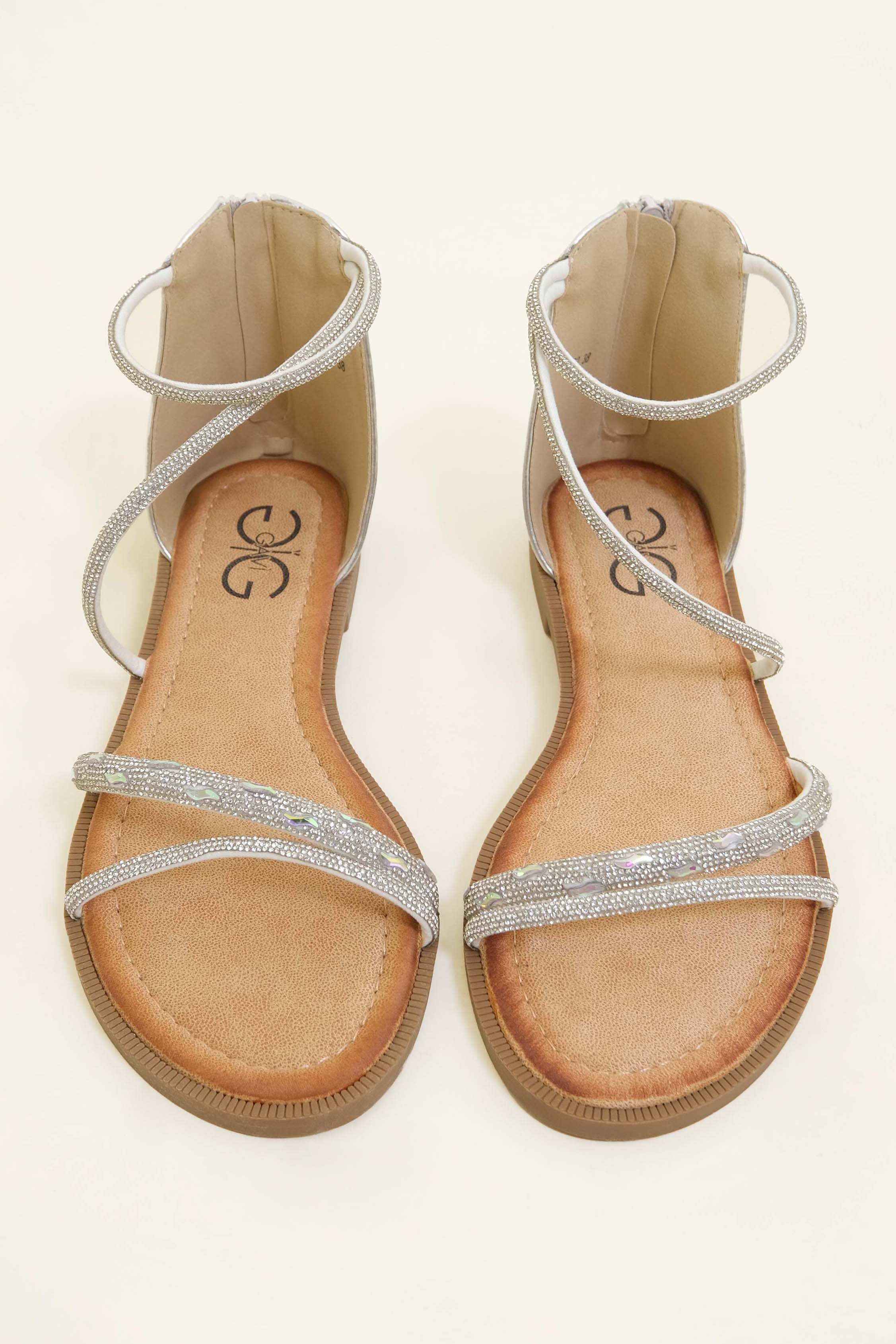 SANDALI FLAT STRASS