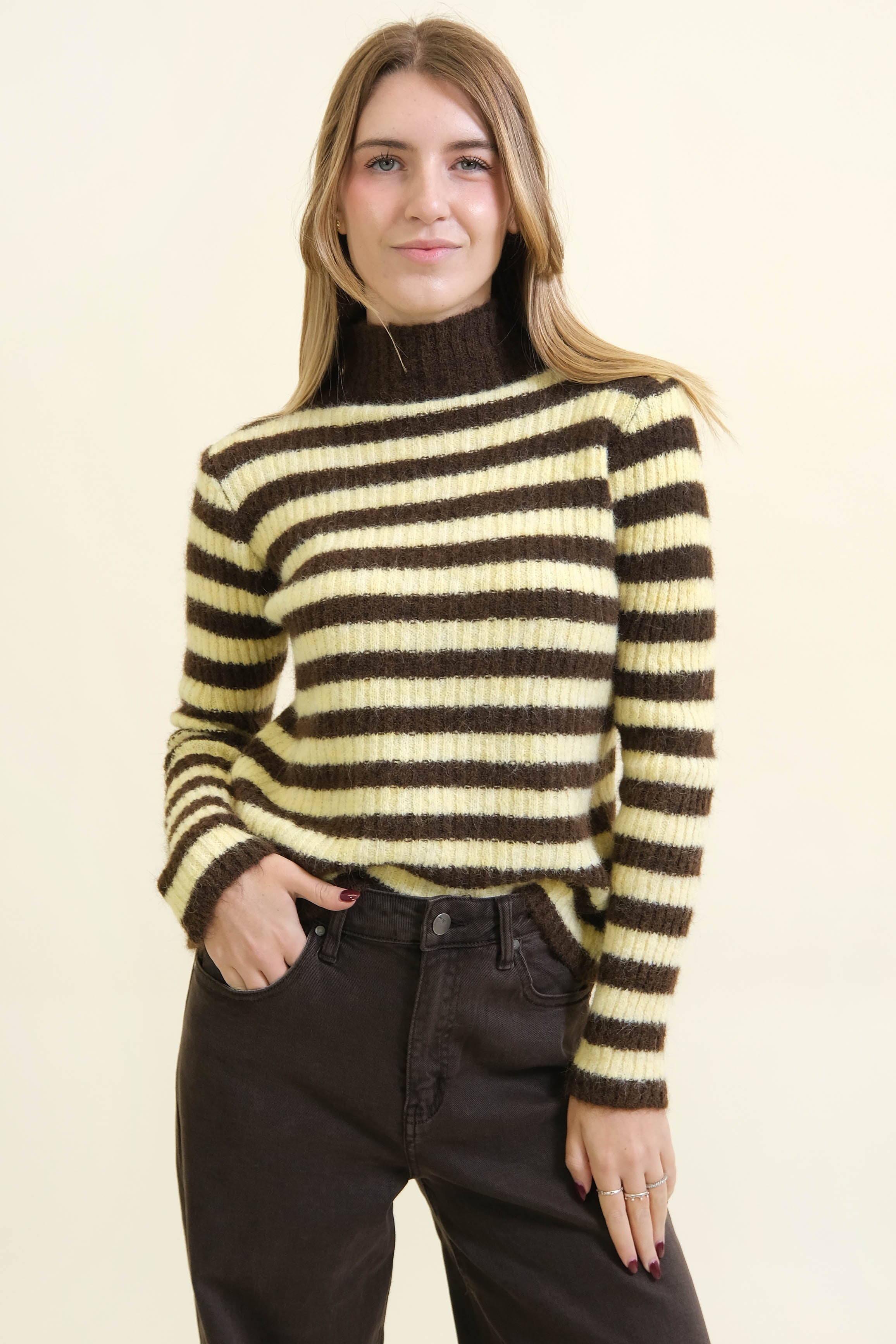 MAGLIA STRIP MARSHMELLOW